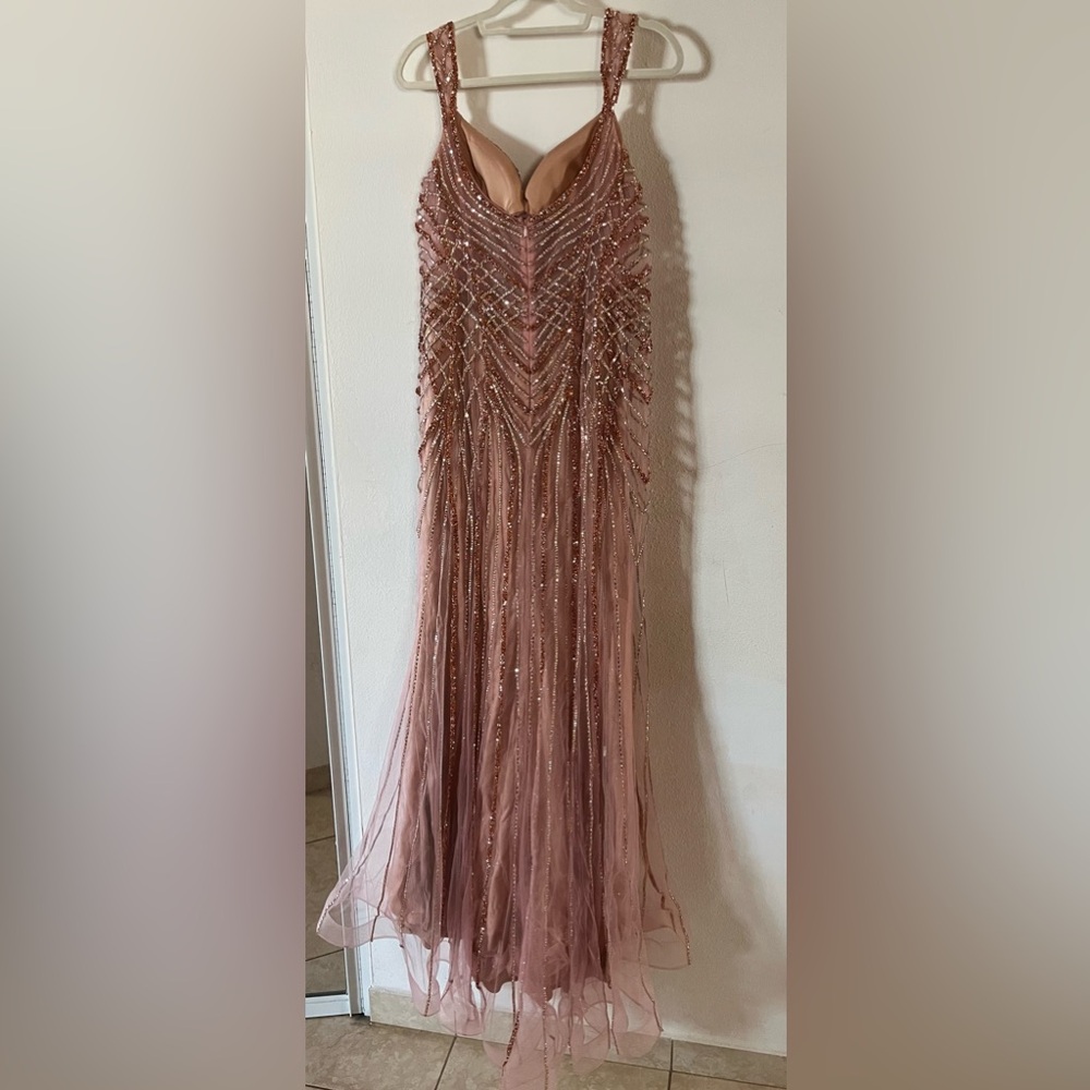 Glamorous Blush Sequin Evening Dress (color Champagne)